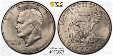 1971-D $1 "Friendly Eagle" FS-901 Type 1 Reverse MS64