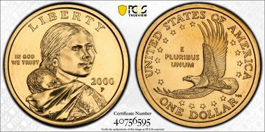 2000-P SAC$1 FS-902, "Cheerios" Prototype Reverse MS68