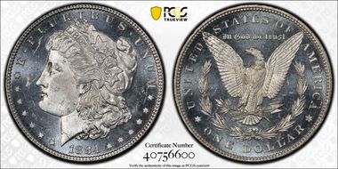 1884 $1 MS64DMPL