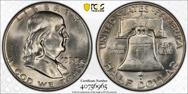1958-D 50C MS64FBL