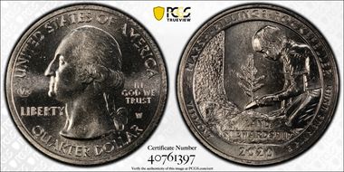 2020-W 25C Marsh-Billings-Rockefeller NP V75 Early Find MS66