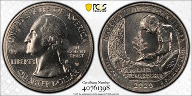 2020-W 25C Marsh-Billings-Rockefeller NP V75 Early Find MS67