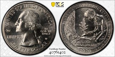 2020-W 25C Marsh-Billings-Rockefeller NP V75 Early Find MS67