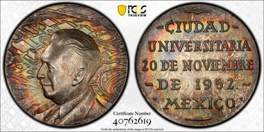1952 Medal Grove-616a Ag Cuidad University MS63