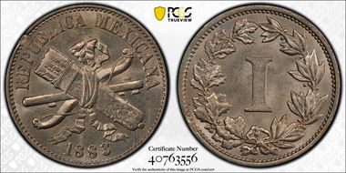 1883 1C KM-392 Cu-Ni MS65