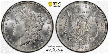 1885-O $1 MS67+