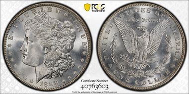 1888 $1 MS66+