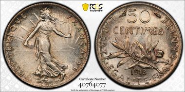 1913 50C Gad-420 F-190 MS65