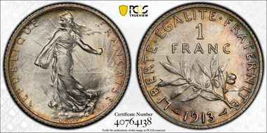 1913 1 Fr Gad-467 F-217 MS65+