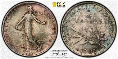 1905 2 Fr Gad-532 F-266 MS65