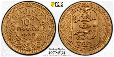 AH1349-1930 100 Fr Lec-489 MS65