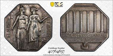 1958 Jeton Cie Agents de Change Corne 1 AU58