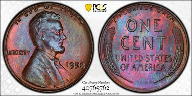 1958 1C MS65BN