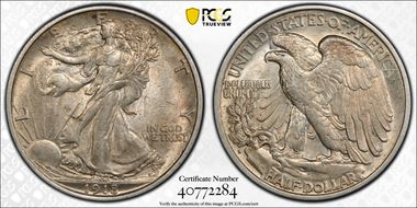 1918-D 50C AU55