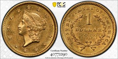 1853 G$1 AU58