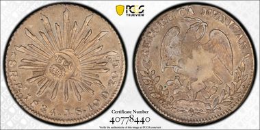 (1834-37) 8 R KM-A130 C/M on Mex 8R XF45