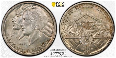 1935 50C Arkansas MS65