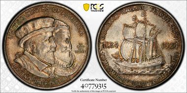 1924 50C Huguenot MS64