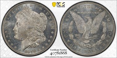 1878 7/8TF $1 VAM 44, Tripled Blossoms MS61