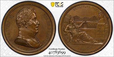 (1825) Medal Inhabitants of Versailles Ae SP65