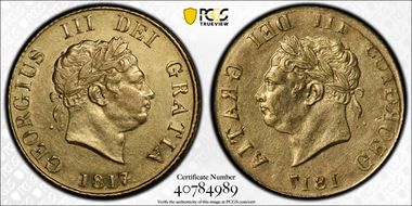 1817 1/2 Sov S-3786 AU55