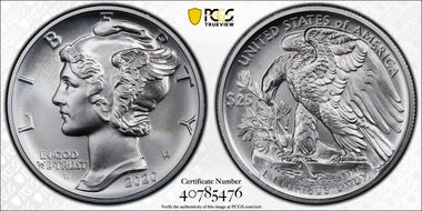 2020-W $25 Palladium First Strike SP70