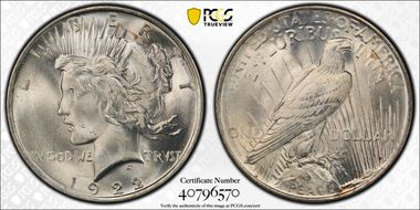 1922 $1 MS66