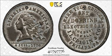 (1876) Token Pa-Ph 883 White Metal I.L. Cragin & Co. N1