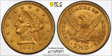 1902 $2.50 MS62