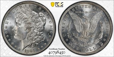 1881-O $1 MS64