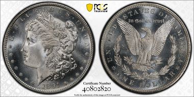 1891-S $1 MS66+