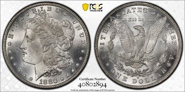 1880/79-O $1 VAM 4, Crossbar MS65