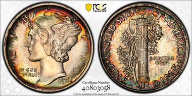 1921-D 10C MS67+