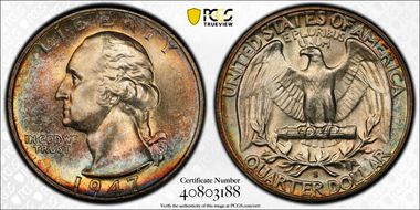 1947-S 25C MS67+