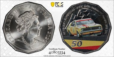 2020 50C 60th Ann ATCC Colorized Holden HT Monaro GTS 350 MS68