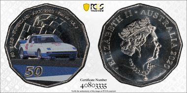 2020 50C 60th Ann ATCC- Supercars Mazda RX-7 Colorized MS67