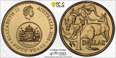 2016 $1 50 Yrs Decimal Currency MS67