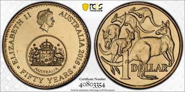 2016 $1 50 Yrs Decimal Currency MS68
