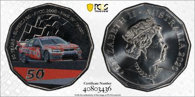 2020 50C 60th Ann ATCC- Supercars Ford BF Falcon Colorized MS67