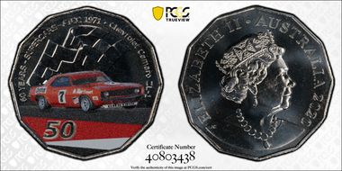 2020 50C 60th Ann ATCC- Supercars Chevy Camaro ZL-1 Colorized MS66