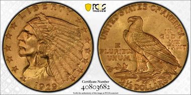 1929 $2.50 MS64+
