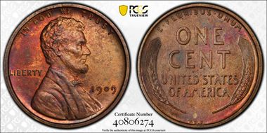 1909 VDB 1C PR63BN