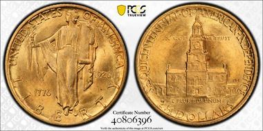 1926 $2.50 Sesquicentennial MS65