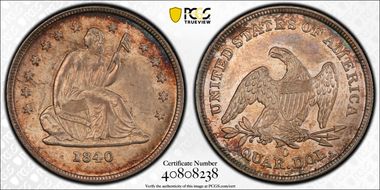 1840-O 25C No Drapery MS64+