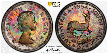 1954 5 Shil PR66