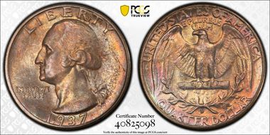 1937-D 25C MS65