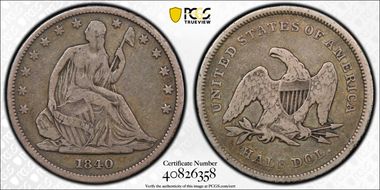 1840 50C Small Letters VF30