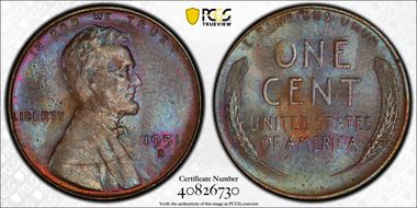 1951-S 1C MS64BN