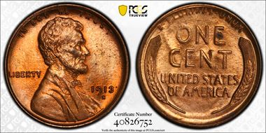 1913-S 1C MS64RD