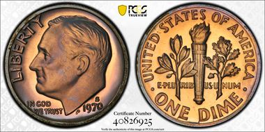 1970-S 10C PR67